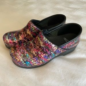 Women’s Dansko Professional Clogs, Photo Realism Knit Print, Size 41 (US10.5-11)